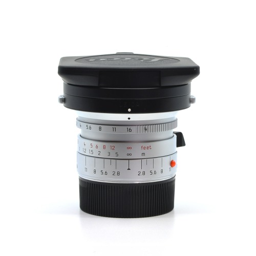 [Leica] M 21mm F/2.8 ELMARIT ASPH Silver&amp;nbsp;98%[Lens, Hood, Cap]