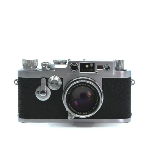 [Leica] 3 G Silver + M 50mm F/2 SUMMICRON L 1st set&amp;nbsp;95%[Body, Lens , Luigi’s Strap, JnK case, Cap]