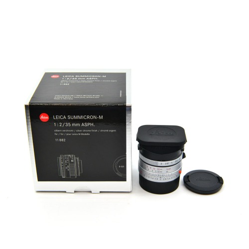 [Leica] M 35mm F/2 SUMMICRON ASPH Silver&amp;nbsp;외부98%/내부98%[풀박스, 후드, 캡2]